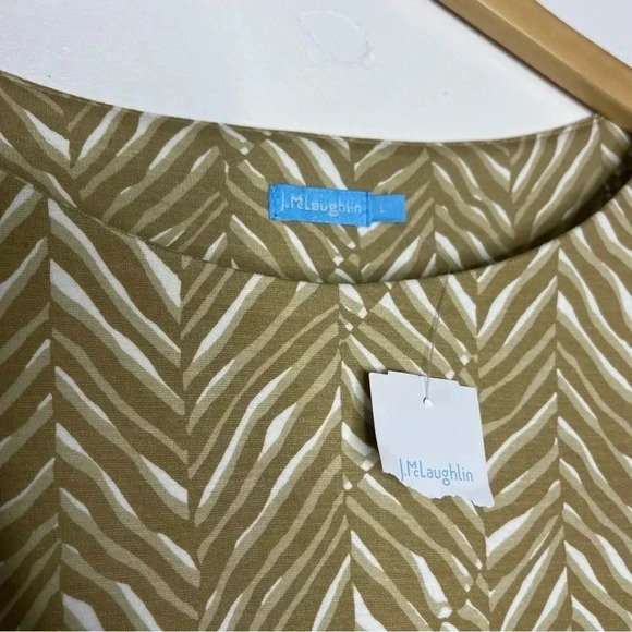 J.McLaughlin Bainbridge Sleeveless Tan Dress Size Large NWT - Picture 3 of 5